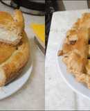 Tarta de ricota y pasta frola de dulce de membrillo