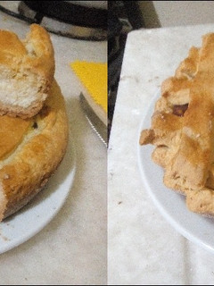 Una foto de Tarta de ricota y pasta frola de dulce de membrillo