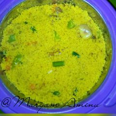 A picture of Couscous with vegetables.