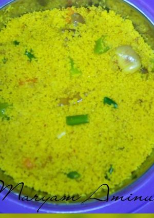 A picture of Couscous with vegetables.
