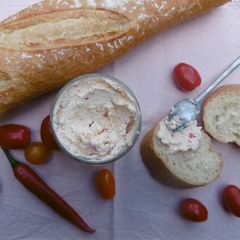 A picture of Spicy feta cheese dip (tyrokafteri).