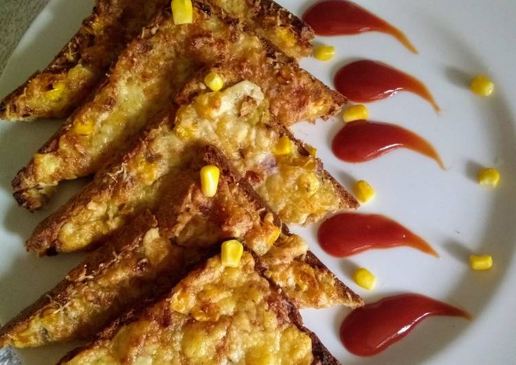 How to Prepare Homemade Onion cheesy corn toast