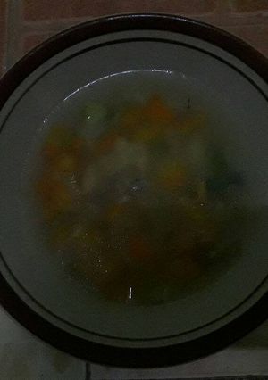 Foto resep Sup Makaroni daging ala Vicky