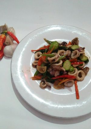 Foto resep Cumi lombok ijo mix vegetable