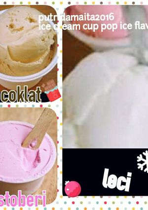 Foto resep Simple homemade icecream🍦cup pop ice flavor(tanpa telur)💖