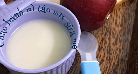 Cách làm Cháo Bánh Mì Táo Mix Sữa Mẹ - Logo hoccachlam ...
