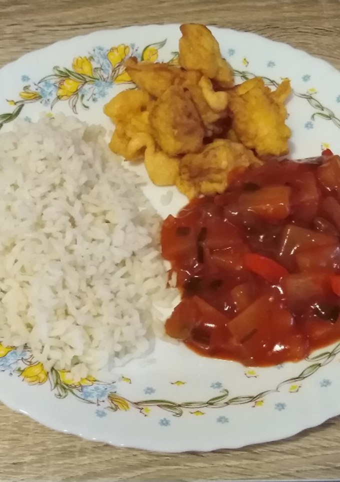 Édes-savanyú csirkemell recept fotója