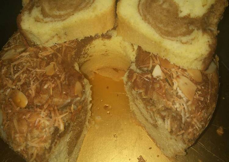 Bolu marmer / Marble cake chesse almond
