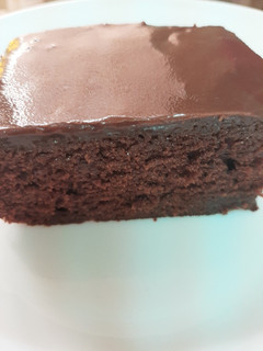 A picture of MOIST CHOCOLATE CAKE,Cocoa Ganache 😊.
