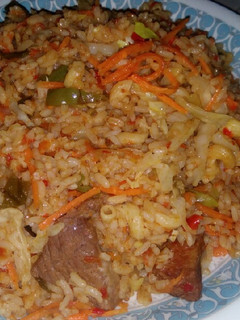 Jollof din shinkafa mai kayan lambu ainihin hoton girkin