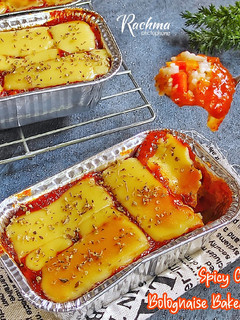 Foto resep Spicy Cheesy Bolognaise Baked Rice