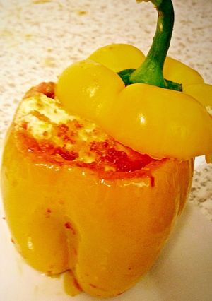 A picture of Stuffed peppers!.