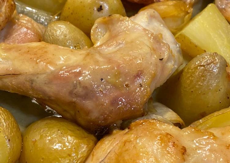 Conejo al ajillo en horno 😋