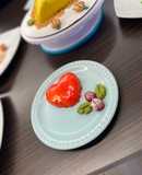Mousse de piloncillo, con glaseado espejo