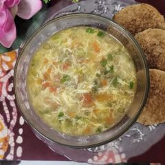 A picture of Vegetable Egg Drop Soup.