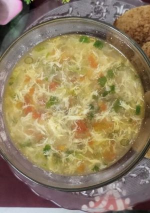 A picture of Vegetable Egg Drop Soup.