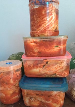 Hình của món Kim chi cải thảo.