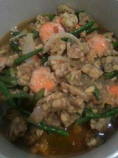 Foto resep Tumis udang tempe kacang panjang