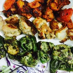 Tricolour Chicken Tikka A picture of Tricolour Chicken Tikka.