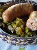 Chorizos de pollo con habas salteadas 🐥💚