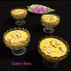 A picture of Calcium loaded Mango Yoghurt.