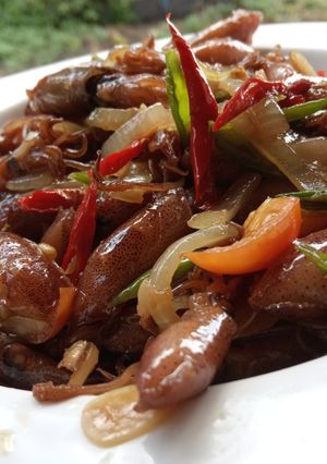 Foto resep Oseng Cumi Asin pedas