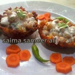 A picture of Aloo katoori chaat.