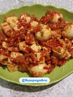 Foto resep Menu Diet : Balado Tahu Telur tanpa minyak
