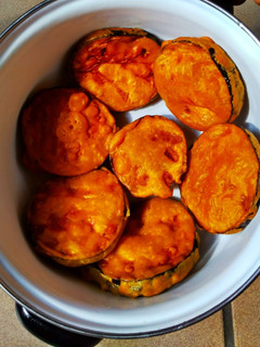 A picture of Brinjal fritters.