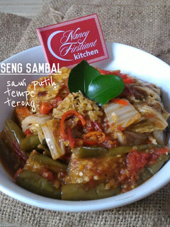 Foto resep Oseng Sambal Sawi Putih-Tempe-Terong
