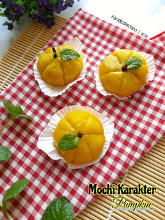 Foto resep Mochi Karakter "Pumpkin"