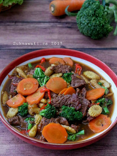 Foto resep Cah Daging Sayuran
