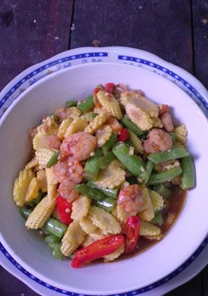 Foto resep Cah udang sayur