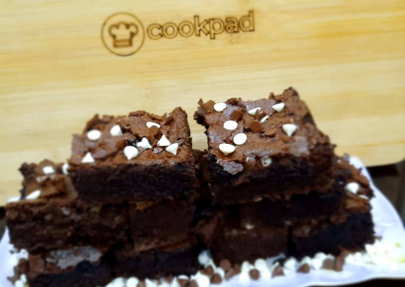 Triple chocolate brownie