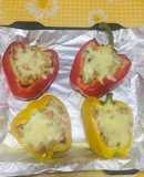 Pimientos Rellenos con Pechuga de pollo Molida mix de vegetales!
