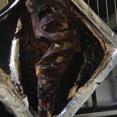 A picture of Roasted goat leg #weekly jikoni challenge.