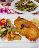 Milanesa con verduras y patatas: receta de mi cocinero favorito
