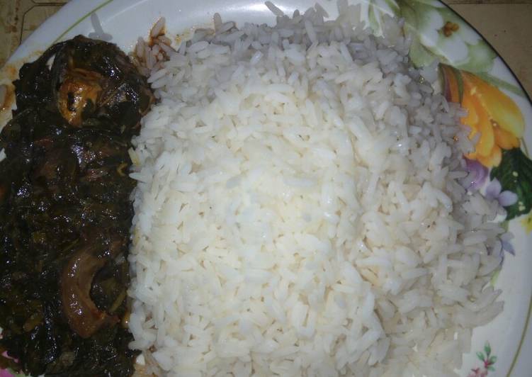 Vegetable soup with white rice