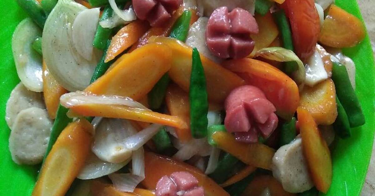 Resep Oseng sayur &baso ikan tuna oleh Edah jubaedah - Cookpad