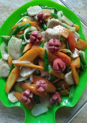 Foto resep Oseng sayur &baso ikan tuna