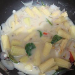 A picture of Achamma's Corn Stew.