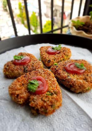 वेजिटेबल सोया कटलेट (Vegetable soya cutlet recipe in Hindi) रेसिपी मुख्य फोटो