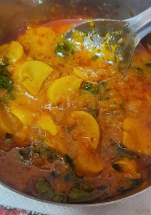 A picture of Mushroom sabji.