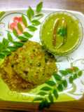 Oats Soya Spinach Chilla with Green Nariyal Chutney