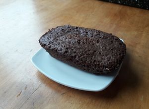 Una foto de Budín rápido de avena y cacao (en microondas)
