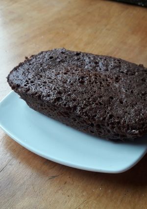 Una foto de Budín rápido de avena y cacao (en microondas)