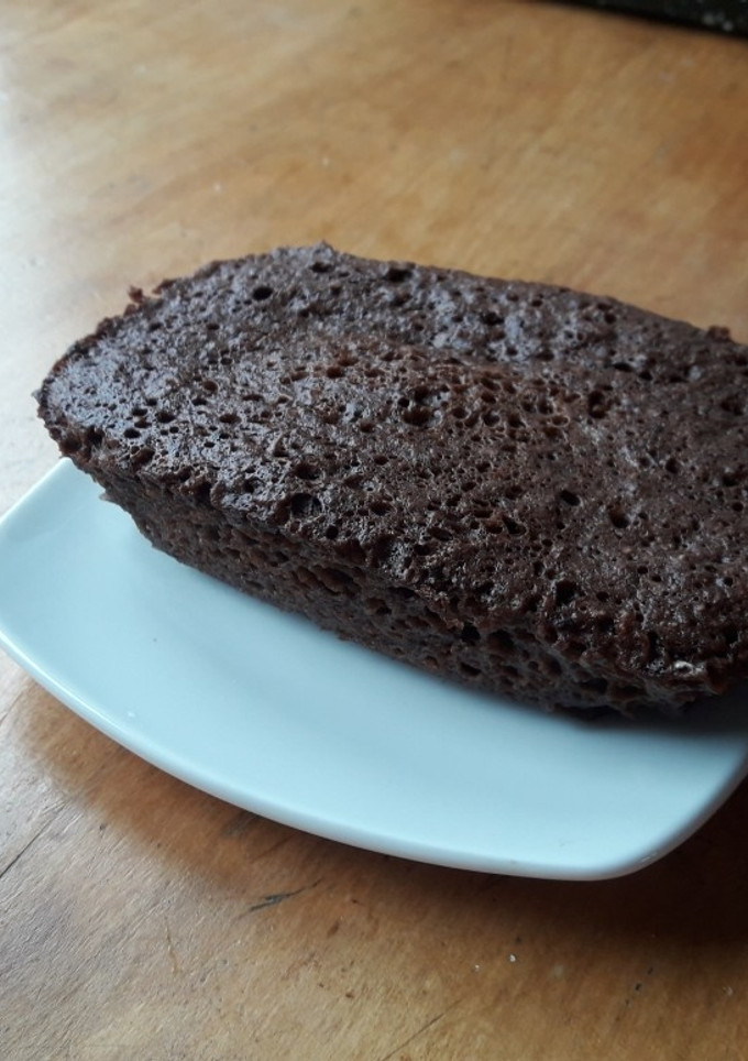 Una foto de Budín rápido de avena y cacao (en microondas)