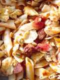 Macarrones integrales y huevo