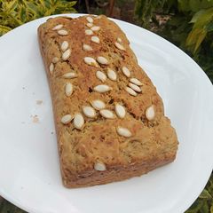 A picture of Vegan banana bread cake-eggless,sugar free and dairy free.