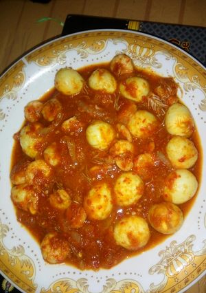 Foto resep Udang telur puyuh balado